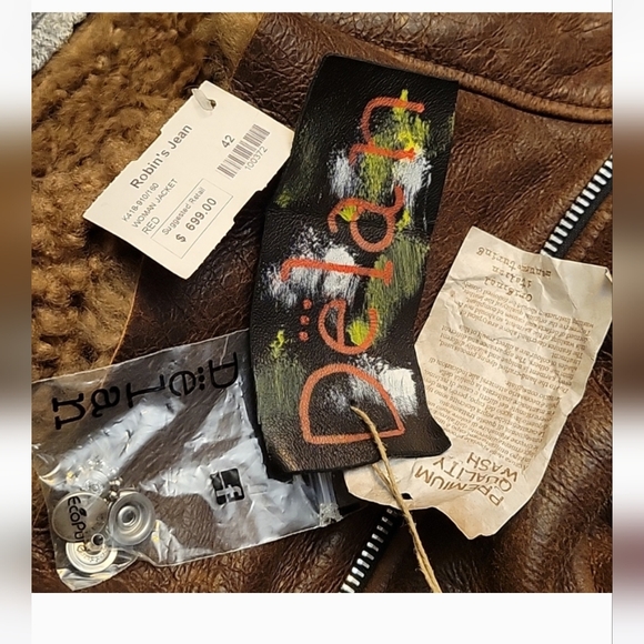 Robin's Jean Real Leather Women's Jacket Size 8 USA, 10 UK, 40 Fra,Ita 42, Ger36 - Picture 6 of 16